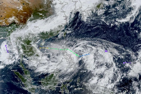 The position of Storm Trami on October 22,2024. (Photo: Zoom.Earth) 