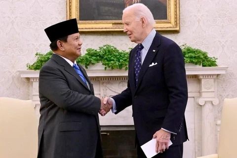 Indonesian President Prabowo Subianto holds bilateral talks with his American counterpart Joe Biden at the White House in Washington on Nov. 12, 2024. (Photo Courtesy of Presidential Press Bureau) 