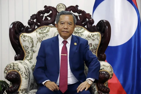 Le ministre lao des Technologies et de la Communication et président de l'Association d'amitié Laos-Vietnam, Boviengkham Vongdara. Photo: VNA