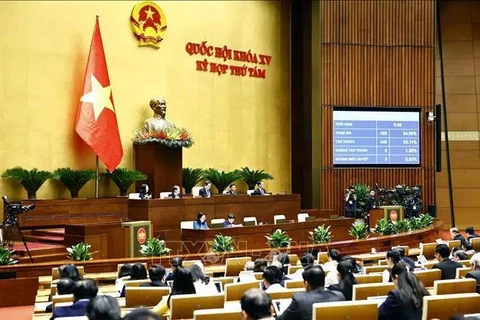 Une séance de la 8e session de l'Assemblée nationale. Photo: VNA