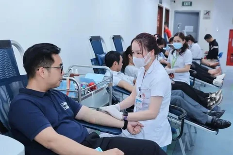 Donación de sangre en Vietnam (Fuente: VNA)