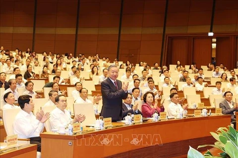 To Lam, secretario general del PCV y presidente de Vietnam en la conferencia (Fuente: VNA)