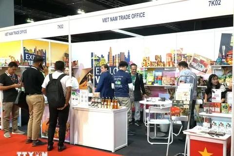 El stand de la Oficina Comercial de Vietnam en Malasia en la Exposición Internacional de Halal 2024 (Fuente: VNA) 