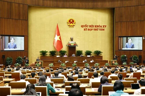 En el octavo periodo de sesiones de la XV legislatura de la Asamblea Nacional de Vietnam (Fuente: VNA)