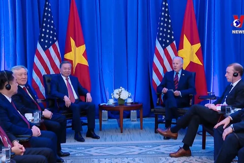 Vietnamese top leader meets US President 