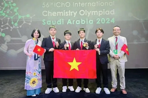 Vietnam gana tres medallas de oro en Olimpiada Internacional de Química . (Fuente: el Ministerio de Educación y Formación)