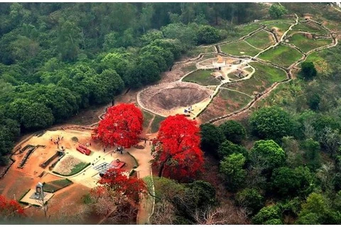 Vestige de la colline A1 dans la vallée de Diên Biên Phu. Photo : VNA