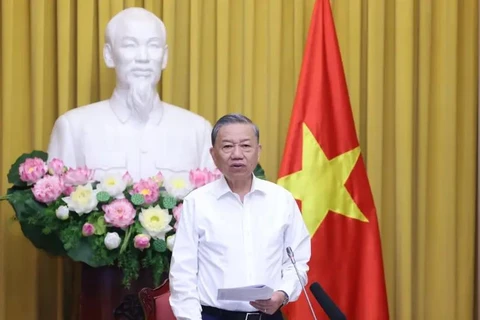 Le président Tô Lâm s’exprime à la réunion du Comité central de pilotage de la réforme judiciaire, à Hanoi, le 31 juillet. Photo : VNA