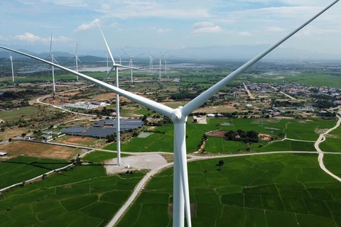 Un parc éolien dans la province de Ninh Thuân (Centre). Photo : VNA