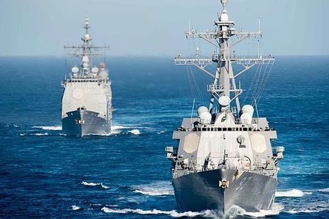 Ships of the US Navy are participating in a composite training unit exercise. (Photo: U.S. Navy)