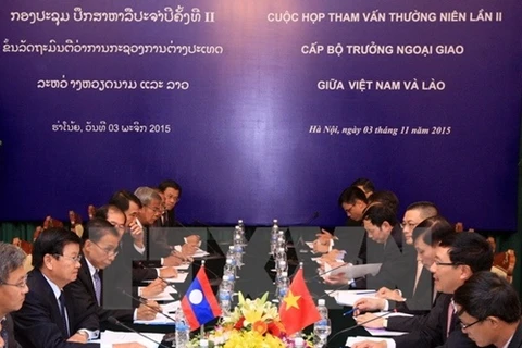 Vietnamese, Lao foreign ministers chair second consultation 