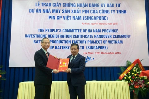 Ha Nam gives 6-mln-USD battery project investment approval 