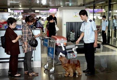 Noi Bai Airport strengthens customs checks before Tet