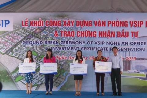VSIP Nghe An builds office area