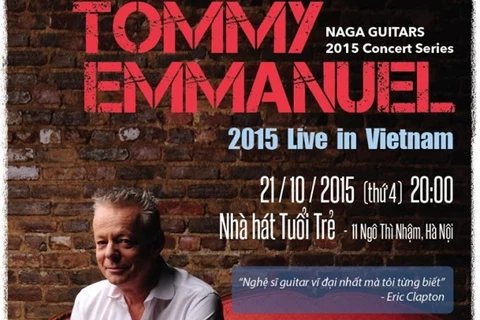 Guitarist Tommy Emmanual to perform in Hanoi 
