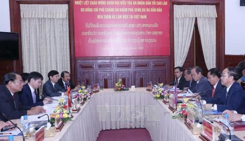 Vietnamese, Lao People’s Courts intensify cooperation