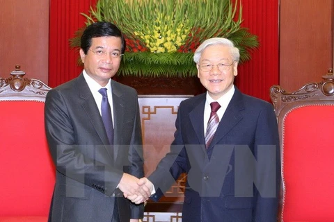 Lao Ambassador bids farewell to Party leader 