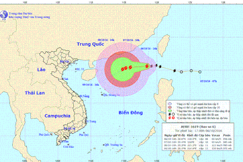 Typhoon Aere keeps gaining strength in East Sea