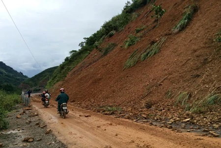 Landslide risks forecast in flooded localities