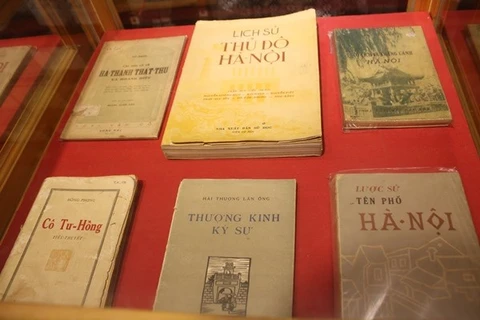 Precious books about Hanoi on display