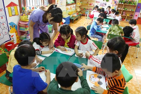 New kindergarten for worker housing complex in Hanoi