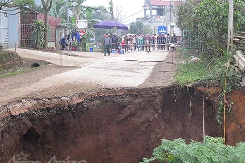 Households evacuated due to sink hole