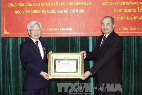 Ho Chi Minh National Politics Academy leaders honoured by Laos