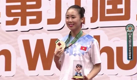 Tran Thi Khanh Ly wins Asian wushu gold medal