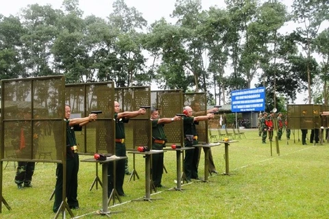 Foreign military attachés attend shooting event in Vietnam