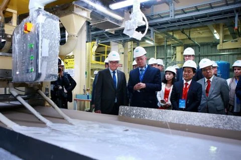 FDI-invested gypsum board plant inaugurated in Hai Phong 