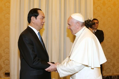 Vietnamese President meets with Pope Francis