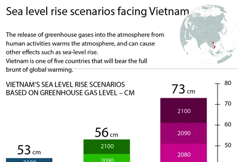 Sea level rise scenarios facing Vietnam