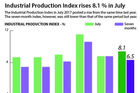 Industrial Production Index rises 8.1% in July