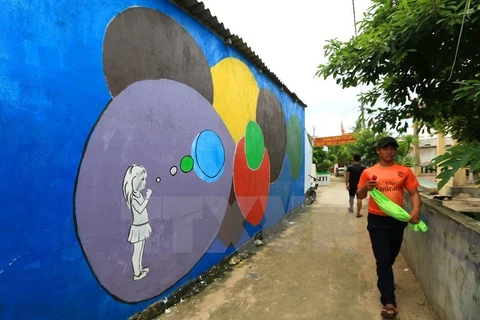 Mural artworks on An Binh island