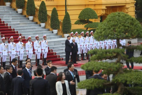 Official reception for President Xi Jinping in Hanoi