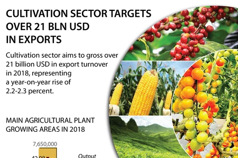 Cultivation sector targets over 21 bln USD in exports
