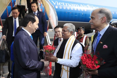 President Tran Dai Quang arrives in New Delhi for State visit to India