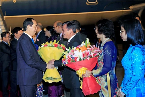 President Tran Dai Quang begins State visit to India
