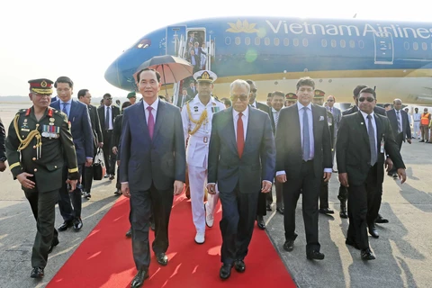 Vietnamese President Tran Dai Quang begins State visit to Bangladesh