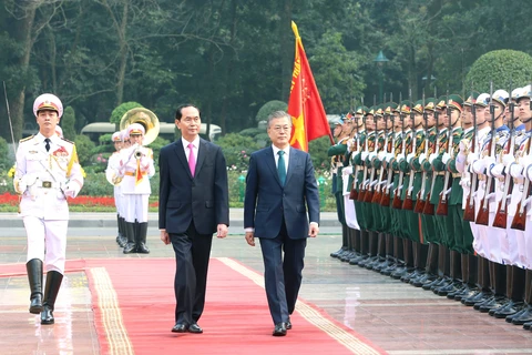 Ceremony held to welcome RoK President in Hanoi