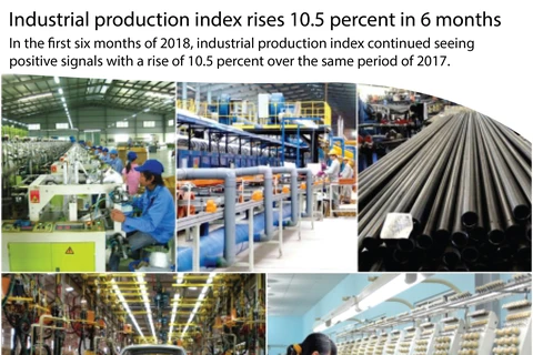 Industrial production index expands 10.5 percent in six months