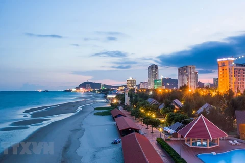 Alluring scene of Back Beach in Vung Tau beach city 