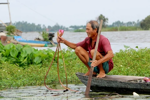 Mekong Delta life in flooding season