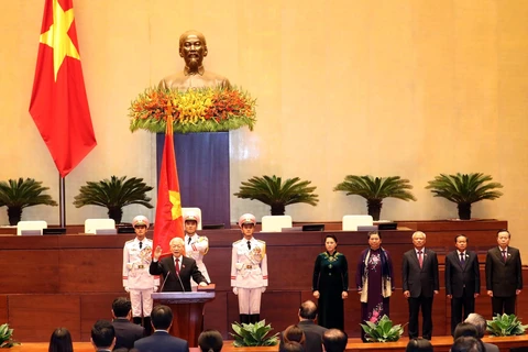 Party chief Nguyen Phu Trong elected as State President 