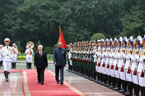 Official welcome ceremony for Indian President