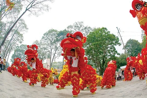 Kylin-lion dance performance sets Guinness Vietnam Record