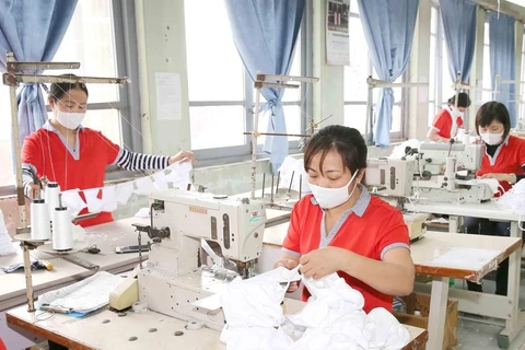 Many textile and apparel firms in Vietnam are forced to cut working hours due to the impact of COVID-19. (Illustrative photo: VNA)