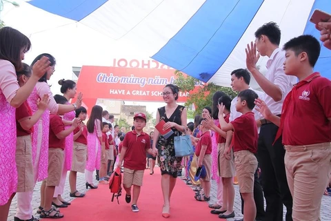 Happiness at new school-year opening day (Photo: VietnamPlus)