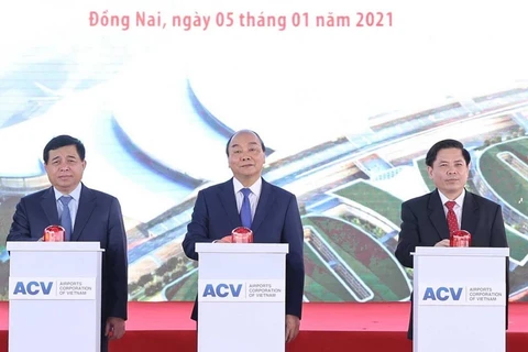 The ground-breaking ceremony for Long Thanh International Airport takes place on January 5. (Photo: VNA)
