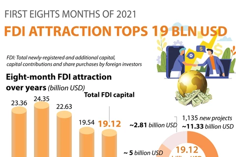 FDI attraction in eight months tops 19 billion USD